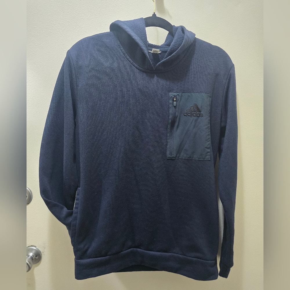 Adidas Dark Blue Pullover with Chest Pocket